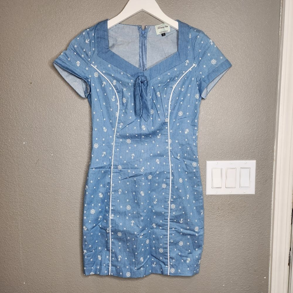 Dancing Days Nautical Vintage Inspired Mini Dress